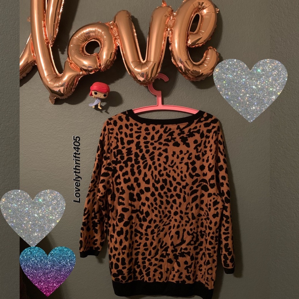 Talbots Leopard Print Pullover Size Xl - image 3